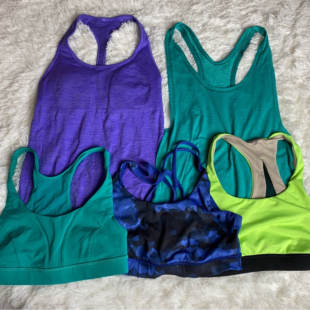 Lululemon EUC 8 Piece Lot Leggings, Tanks, Sports Bras & Pants 4 & 6